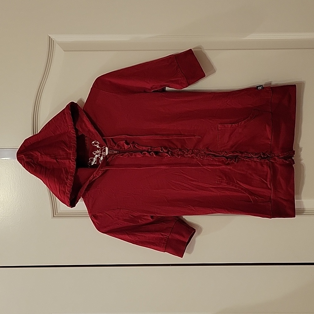 Like New L.A. Kitty Ruffled Zip Up Hoodie